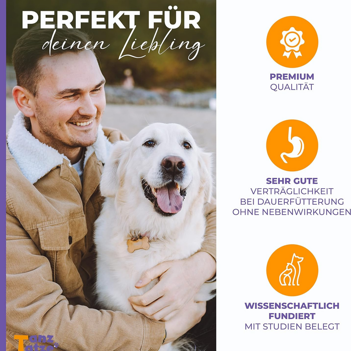 TanzTatze Aktivkollagen Dog 225g - Gelenkpulver zum Knorpelaufbau