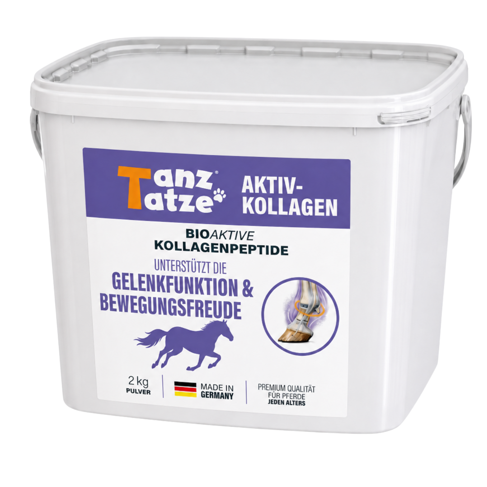 TanzTatze Aktivkollagen HORSE 2kg - Gelenkpulver zum Knorpelaufbau für Pferde