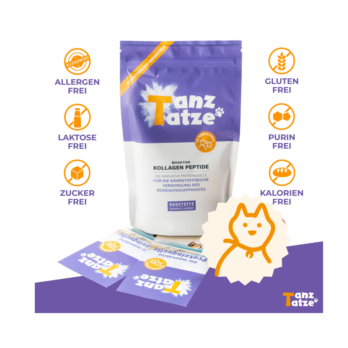 TanzTatze Aktivkollagen - Gelenkpulver zum Knorpelaufbau - 140 g