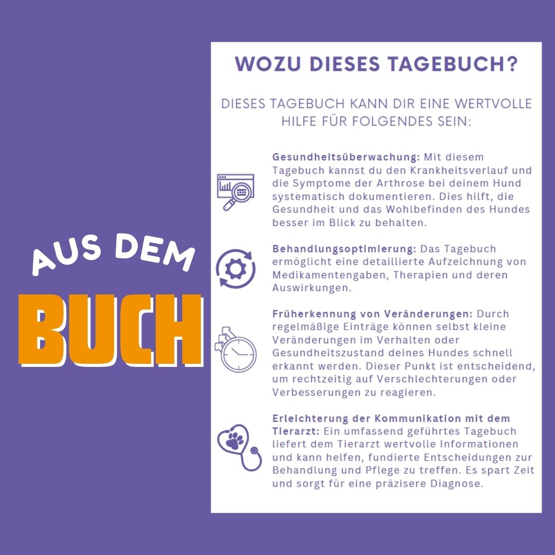 ARTHROSE IM GRIFF: Dein HUNDETAGEBUCH zum Ausfüllen