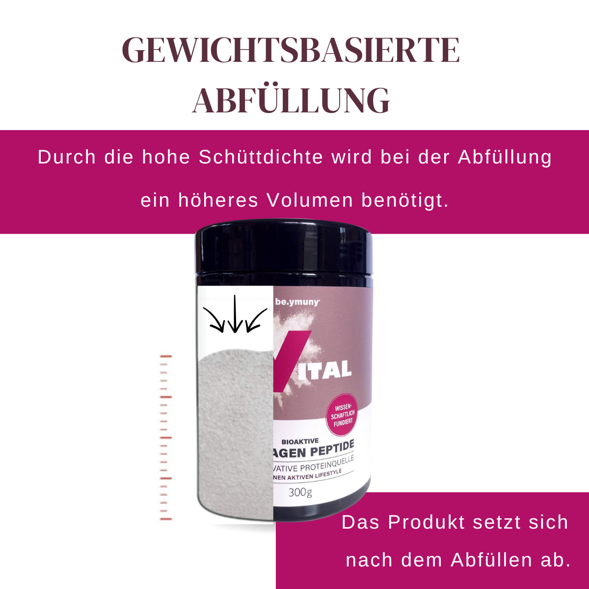 Premium Vitalkollagen für Haut, Gelenke und  Muskeln - 300 g Pulver